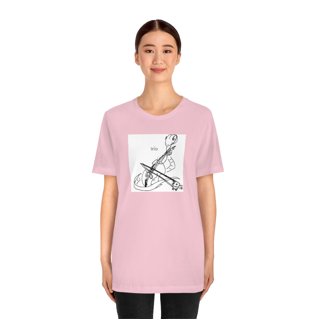 Friends Playing Music Unisex Short Sleeve Tee