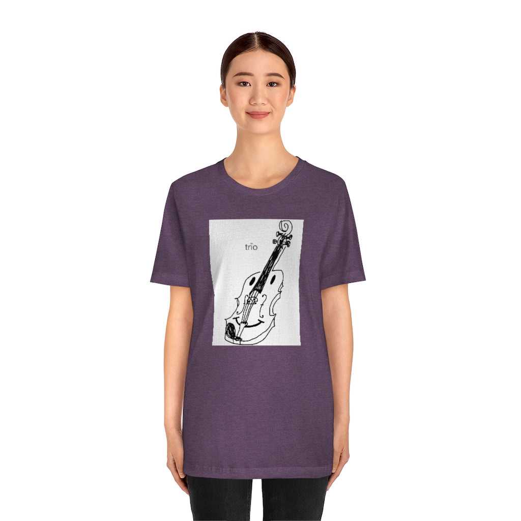 Happy Violin Unisex Jersey Short Sleeve Tee