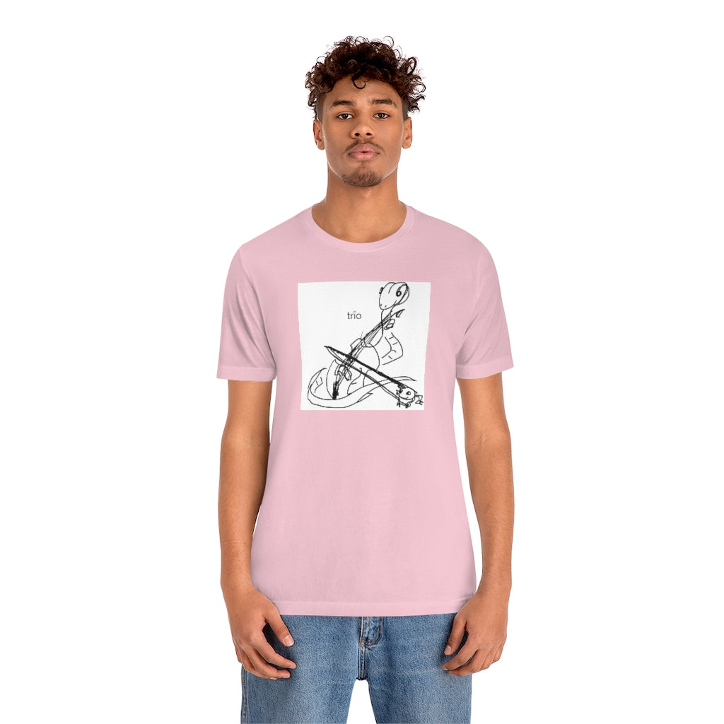 Friends Playing Music Unisex Short Sleeve Tee