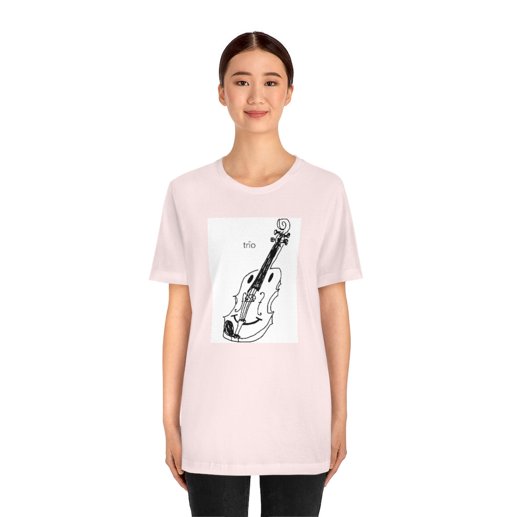 Happy Violin Unisex Jersey Short Sleeve Tee