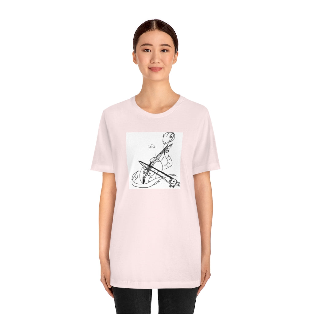 Friends Playing Music Unisex Short Sleeve Tee