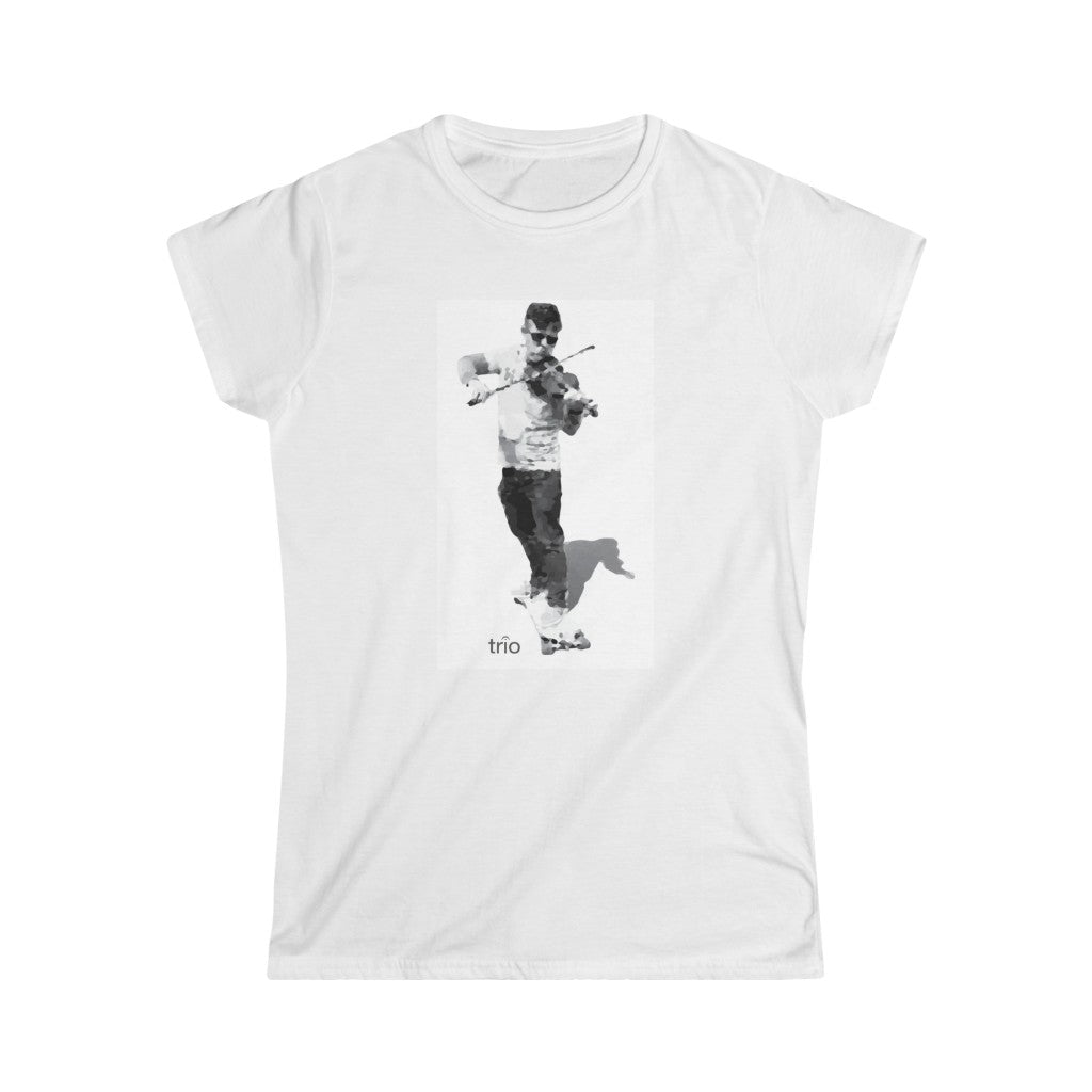 Skateboard & Violin Women's Softstyle Tee