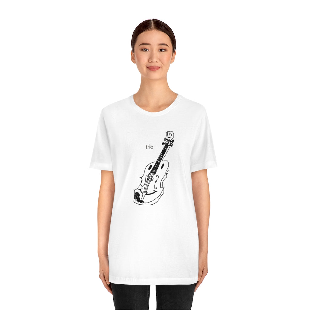 Happy Violin Unisex Jersey Short Sleeve Tee