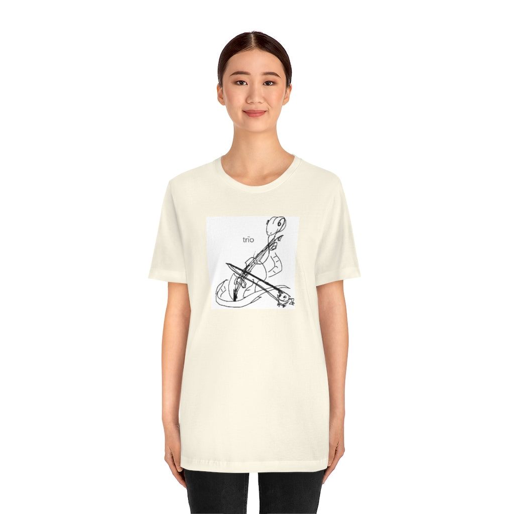 Friends Playing Music Unisex Short Sleeve Tee