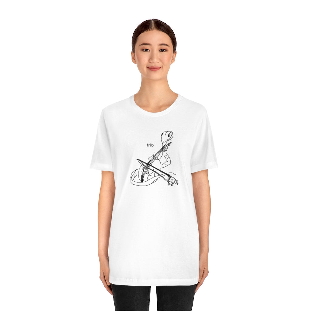 Friends Playing Music Unisex Short Sleeve Tee