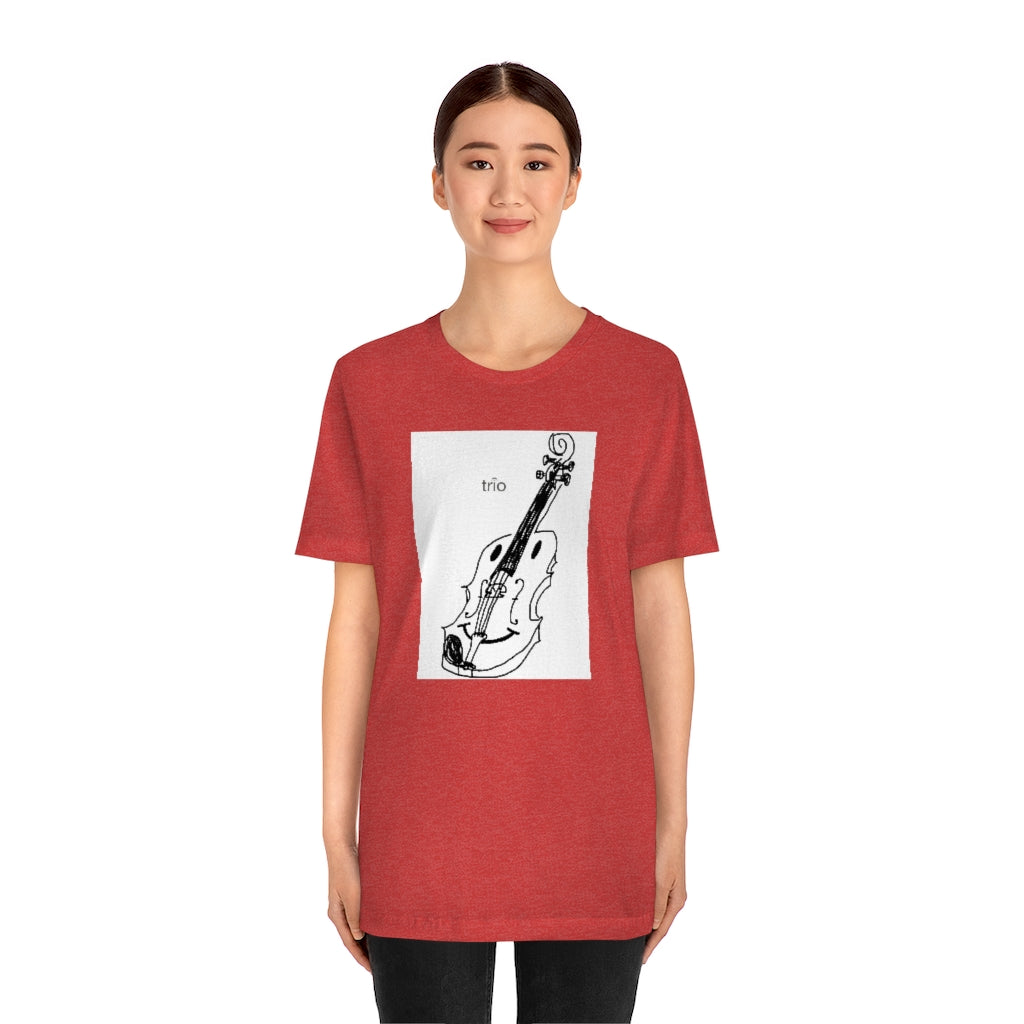 Happy Violin Unisex Jersey Short Sleeve Tee