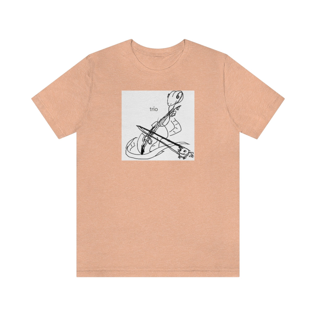 Friends Playing Music Unisex Short Sleeve Tee