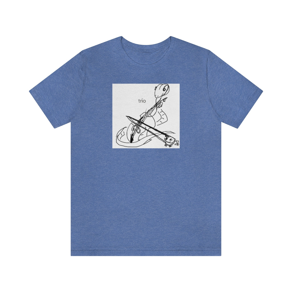 Friends Playing Music Unisex Short Sleeve Tee