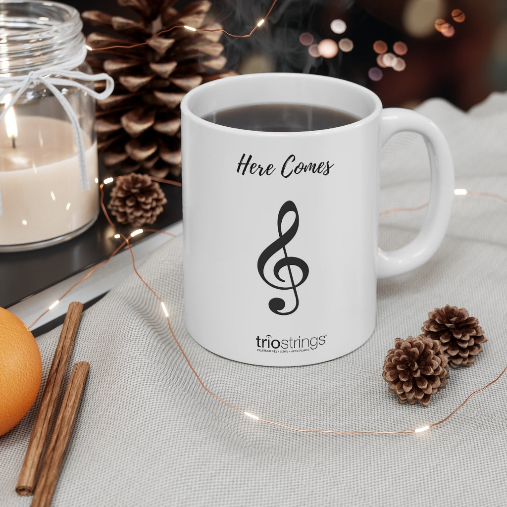 Here Comes Treble Ceramic Mug 11oz