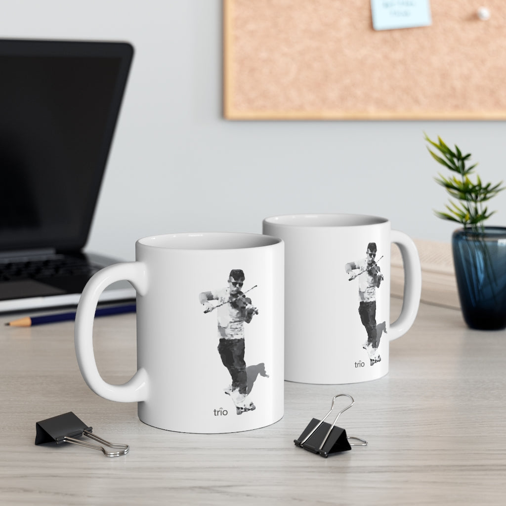 Skateboard & Violin Ceramic Mug 11oz