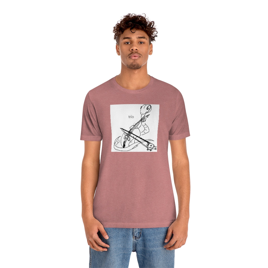 Friends Playing Music Unisex Short Sleeve Tee