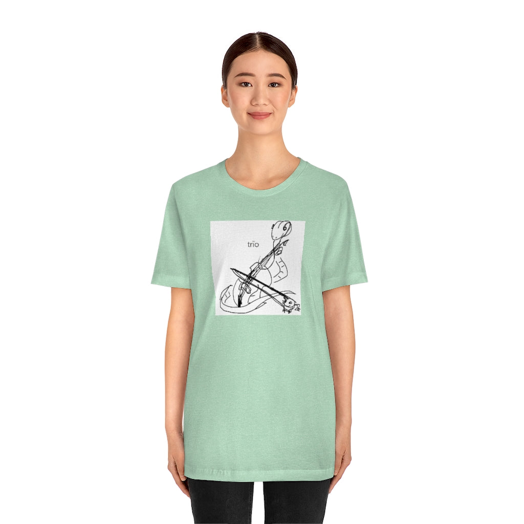 Friends Playing Music Unisex Short Sleeve Tee