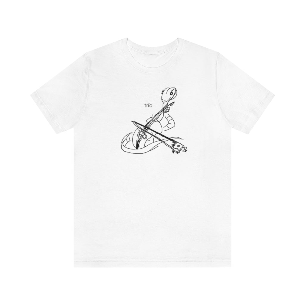 Friends Playing Music Unisex Short Sleeve Tee