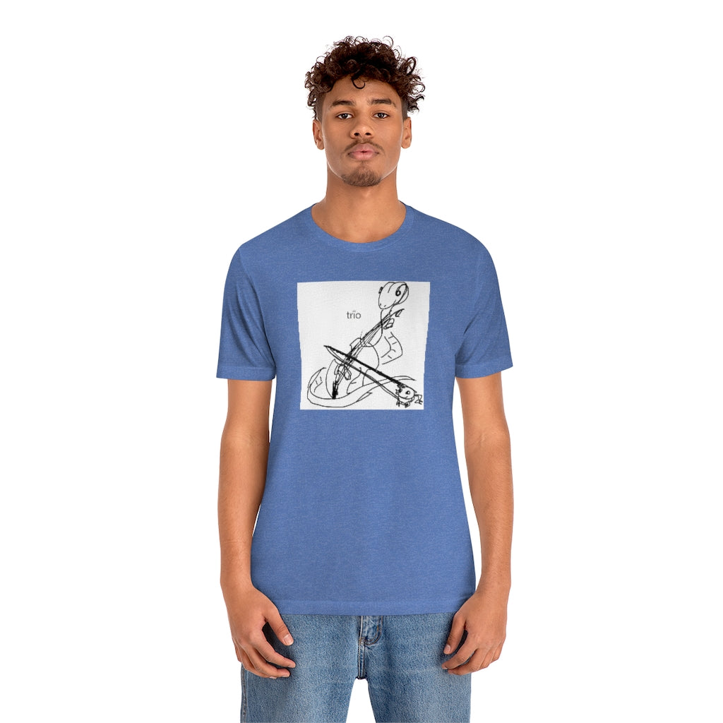 Friends Playing Music Unisex Short Sleeve Tee