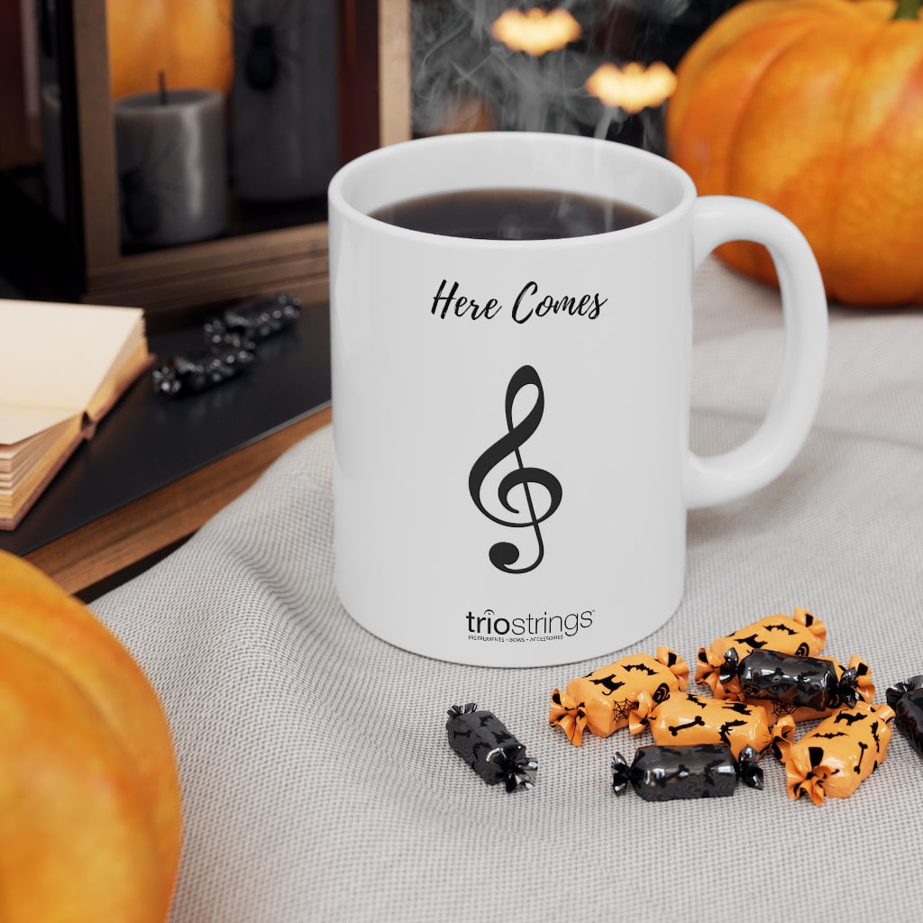 Here Comes Treble Ceramic Mug 11oz