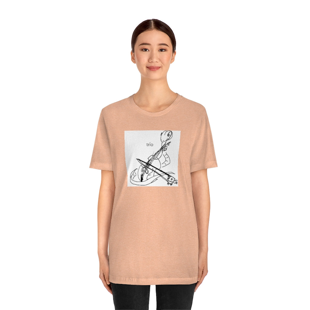 Friends Playing Music Unisex Short Sleeve Tee