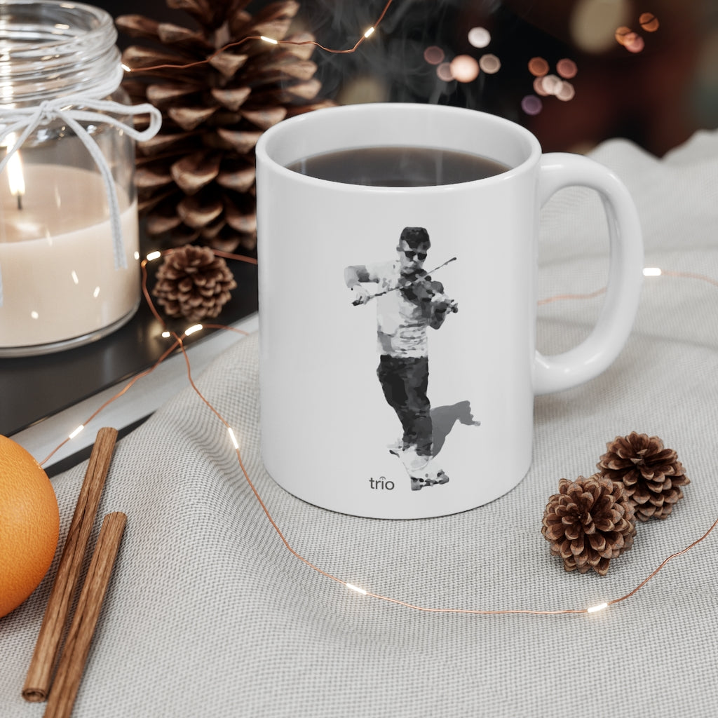 Skateboard & Violin Ceramic Mug 11oz